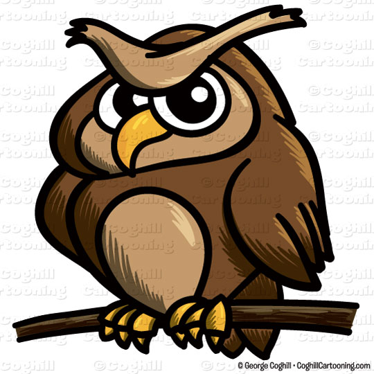 Cartoon Owl Clipart Graphic   Royalty Free Vector Clip Art Stock Image