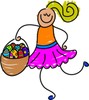 Clipart Illustration Of Simple Line Drawing Of A Woman Giving Or