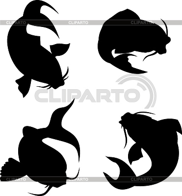 Fish Silhouette Koi 6