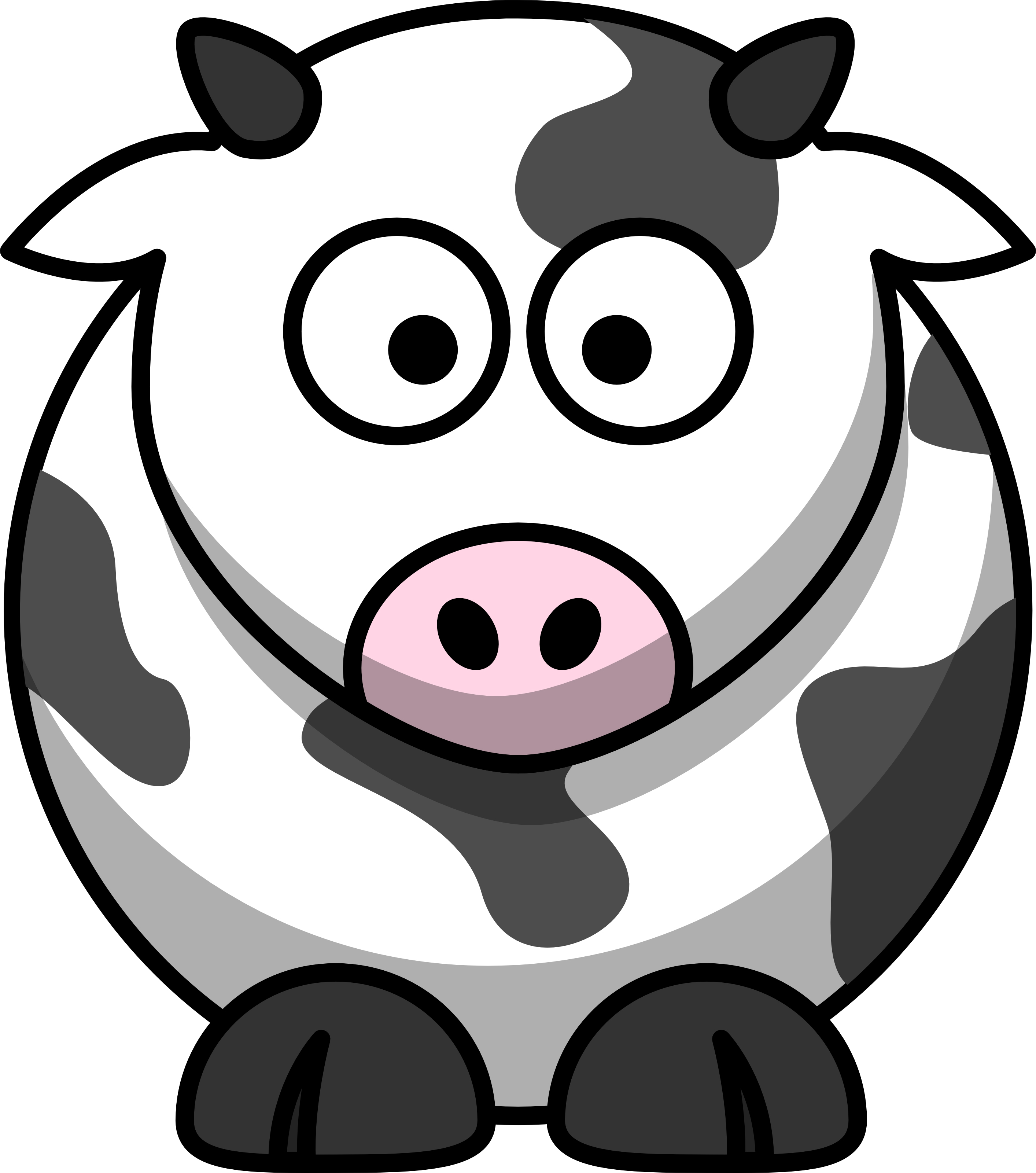 Free Cartoon Cow Clip Art   Free Images At Clker Com   Vector Clip Art