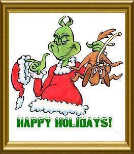 Grinch Happy Holidays Clip Art