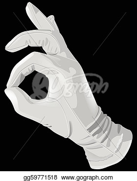Hand White Glove Okay  Illustration In Vector Format Eps   Clip Art