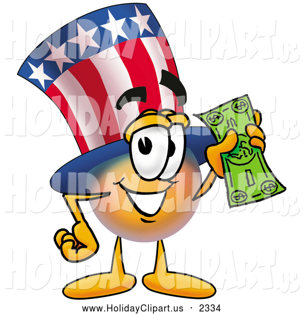 Holiday Clip Art Of A Patriotic Uncle Sam Mascot Cartoon Character