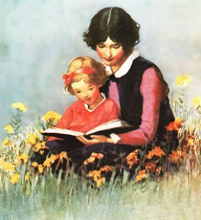 Mother And Daughter Reading Rockwell Mother Tucking Child Into Bed