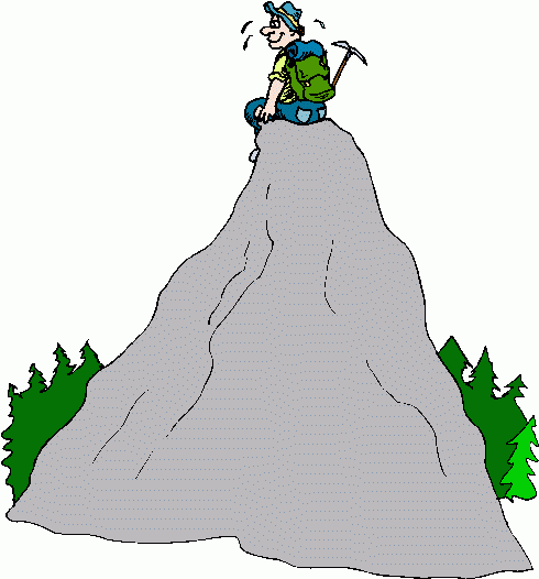 Mountain Climber At Top Clipart   Mountain Climber At Top Clip Art