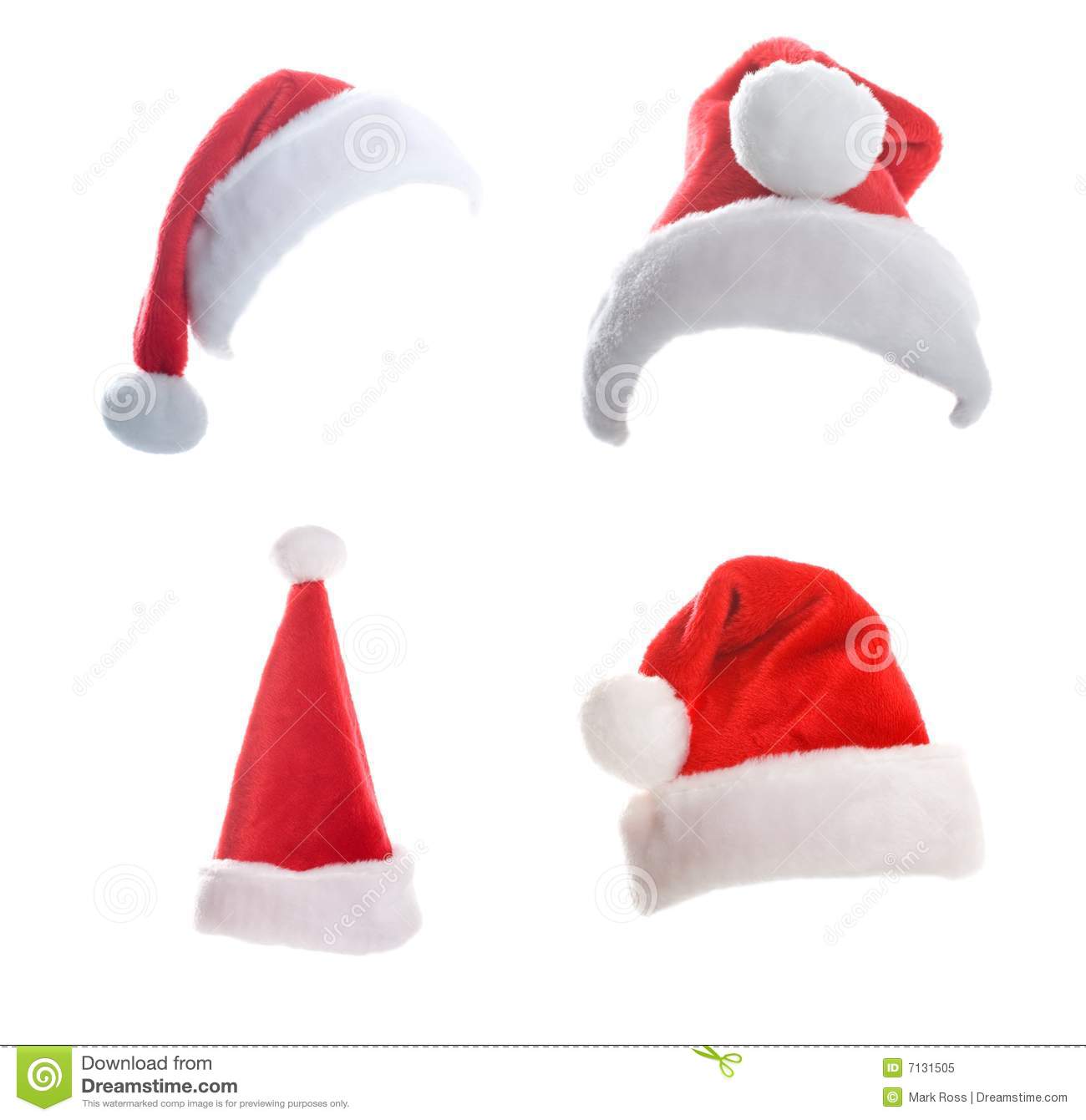 Multiple Christmas Hats Royalty Free Stock Photo   Image  7131505