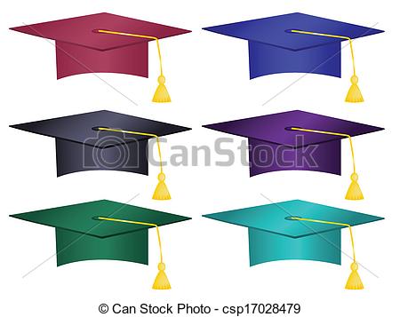 Multiple Colored Graduation Hats Vector Csp17028479   Search Clipart