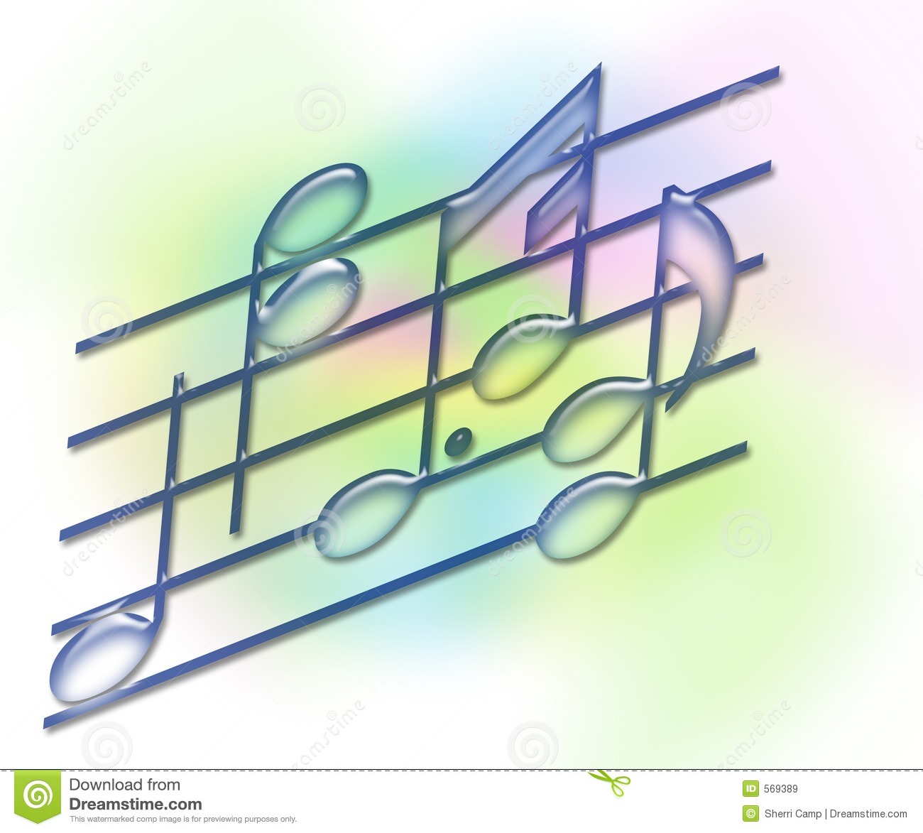 Music Bars   Notes   Soft Pastel Royalty Free Stock Images   Image