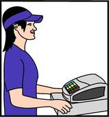 Person People Standing Line Checkout Counter Clipart And Illustrations