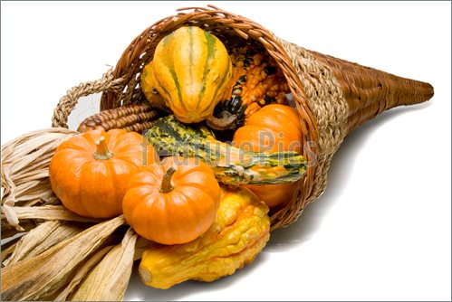 Picture Of A Cornucopia Celebrating The Years Bountiful Harvest