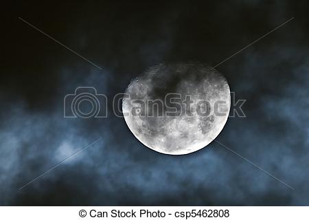 Pictures Of Waning Gibbous Moon Behind The Clouds Csp5462808   Search    
