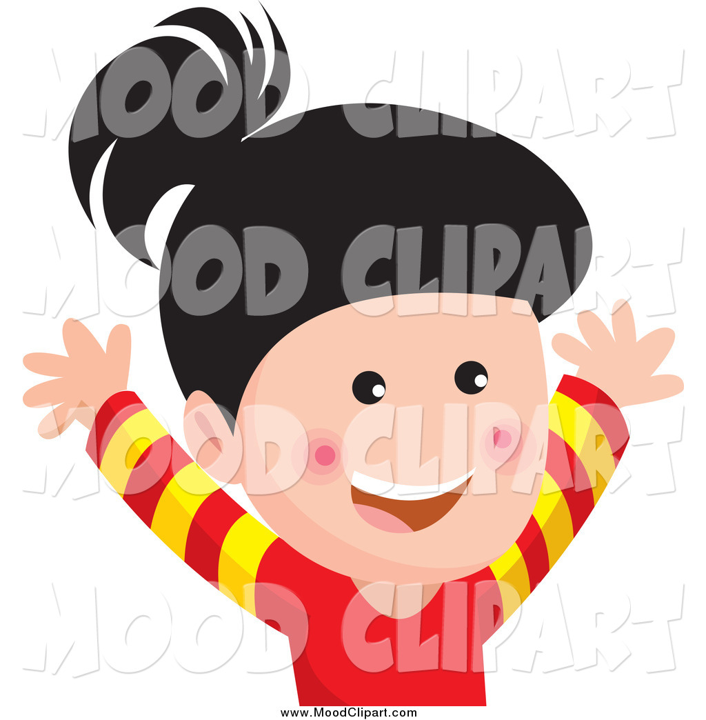     Preview  Mood Clip Art Of A Happy Asian Girl Jumping By Lal Perera