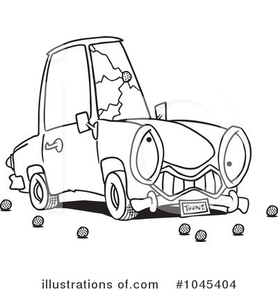 Royalty Free  Rf  Car Clipart Illustration By Ron Leishman   Stock