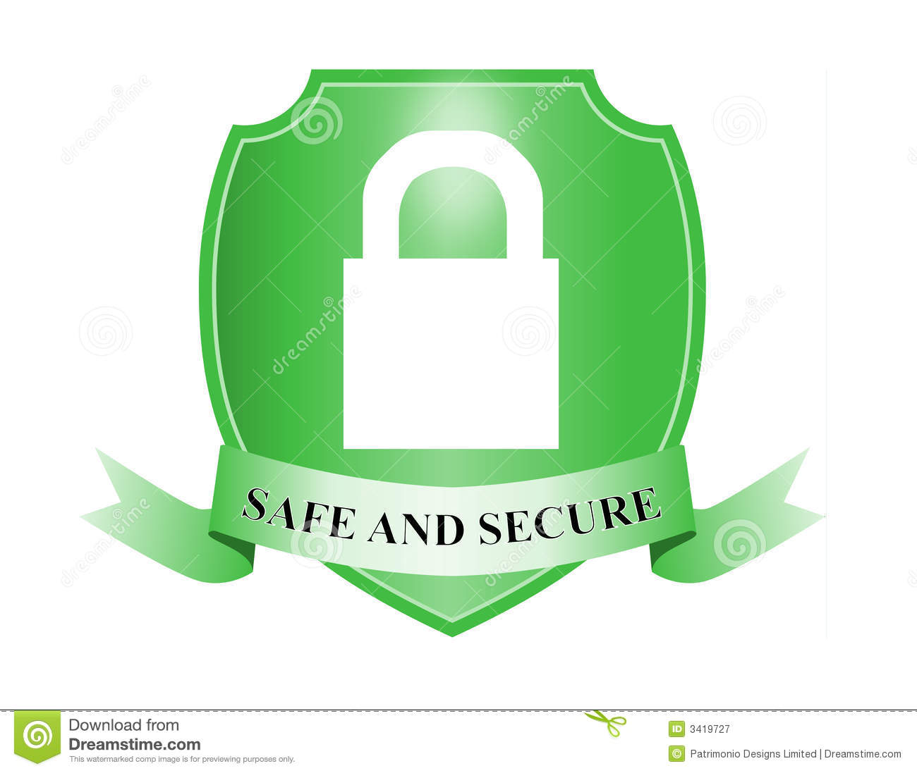 Shield With Padlock Safe Royalty Free Stock Photography   Image    