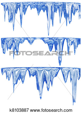 Stock Illustration Of Collection Of Winter Thawing Icicles K8103887