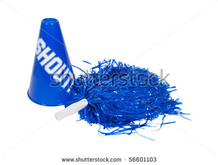 Stock Photo Pom Pom And Megaphone Used For Cheering On The Team Of