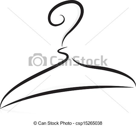 Vector   Hanger In Black And White   Stock Illustration Royalty Free