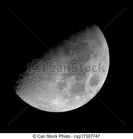 Waxing Gibbous Moon Clipart Waxing Gibbous Moon    Csp17307747