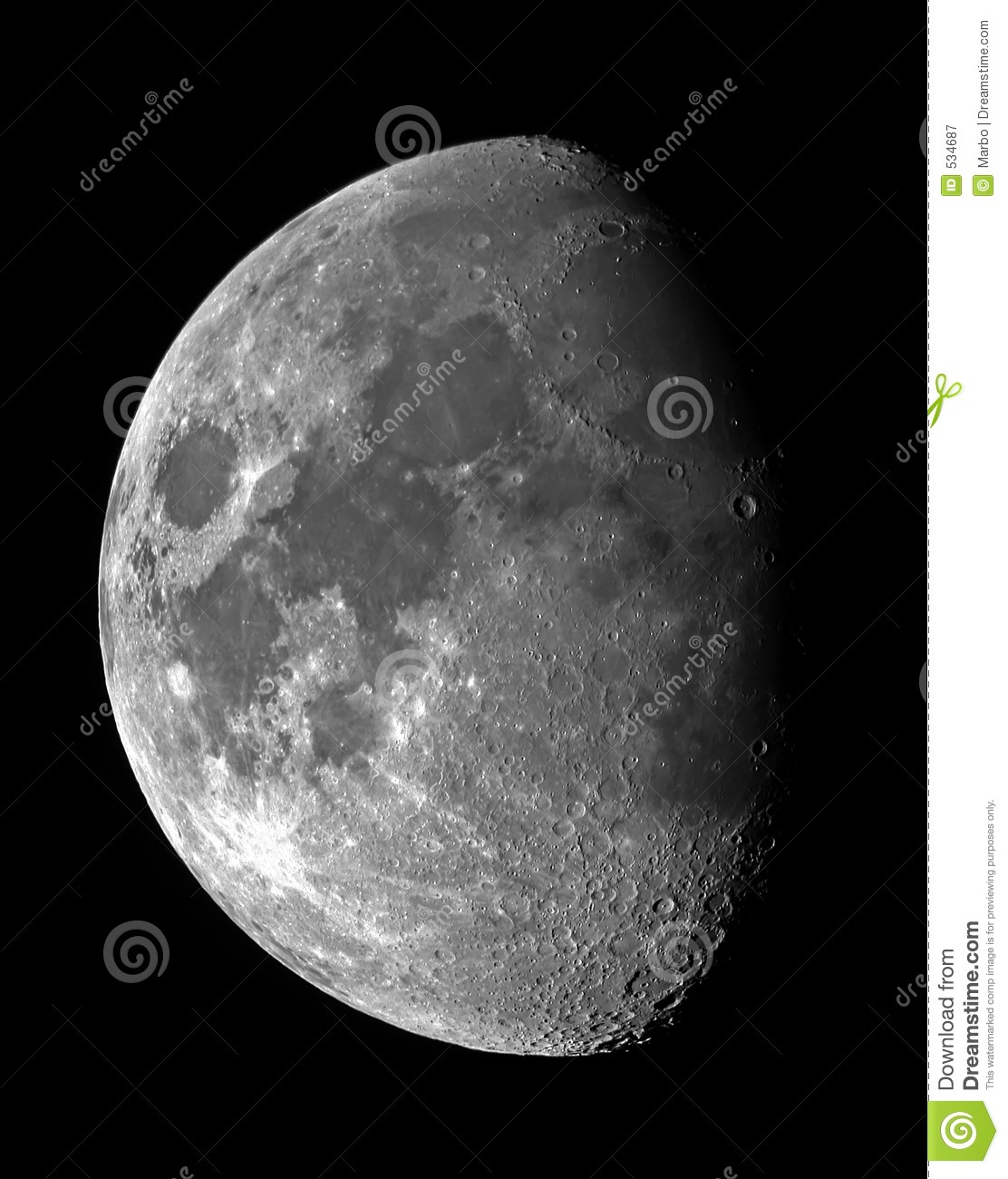 Waxing Gibbous Moon  Taken Through High Quality Telescope Giving High