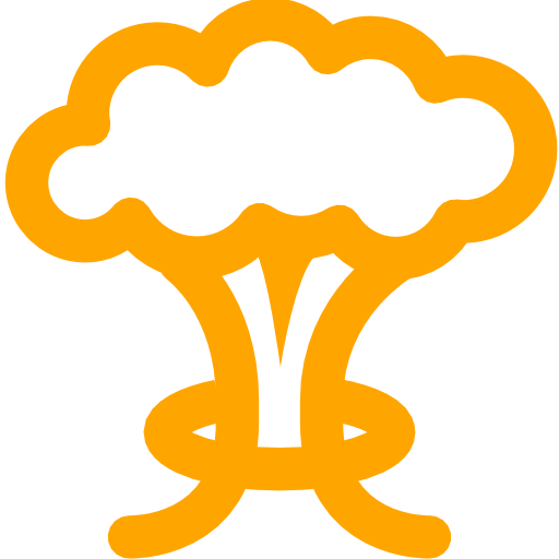 Free Orange Mushroom Cloud Icon   Download Orange Mushroom Cloud Icon
