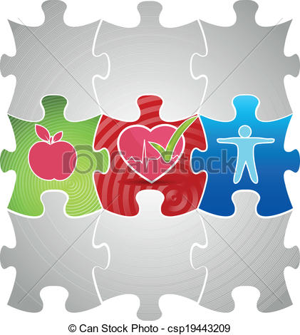 Healthy Living Clipart Healthy Living Puzzle Concept