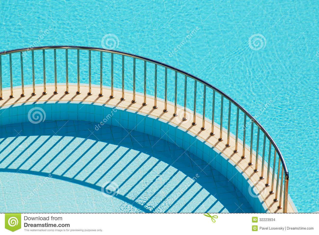 Ledge With Railing Separating Pools Stock Images   Image  32223934