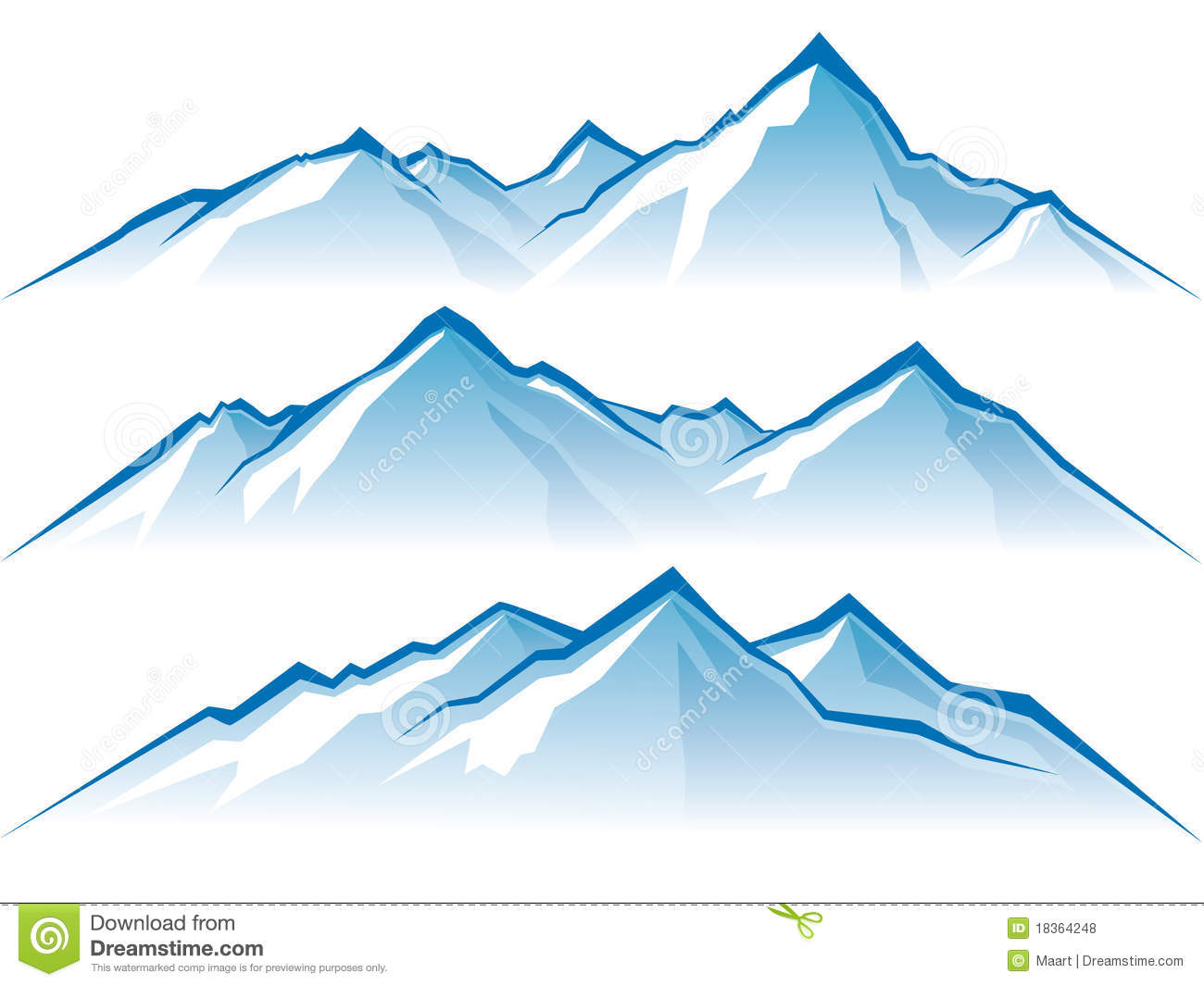Mountain Range Silhouette Vector Mountains