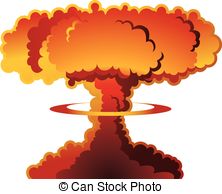 Nuclear Explosion Mushroom Cloud Clip Art Vector