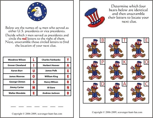 Printable Fourth Of July Games For Kids   Bresaniel  Consulting Ltd