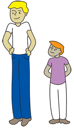 Tall Short Clipart Tall Short Tall And Short Outline Clipart
