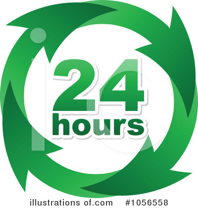 24 Hours Clipart  1056558 By Andrei Marincas   Royalty Free  Rf  Stock    