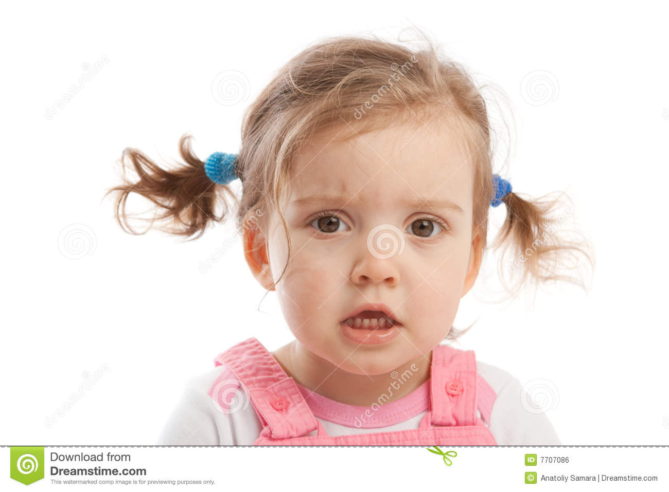 Angry Little Girl Royalty Free Stock Image   Image  7707086