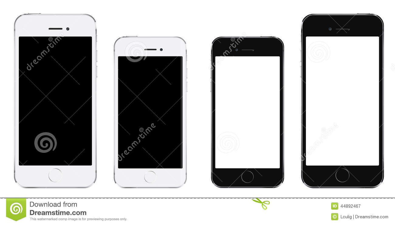 Black Smartphone Like Iphone Stock Illustration   Image  44892467