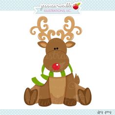 Christmas Reindeer  Graphic  Clipart  Illustration  Daily Free Graphic