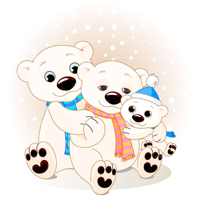Clipart Winter Polar Bears   Royalty Free Vector Design