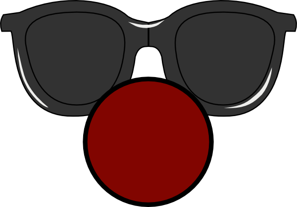 Clown Nose With Clear Glasses Clip Art At Clker Com   Vector Clip Art