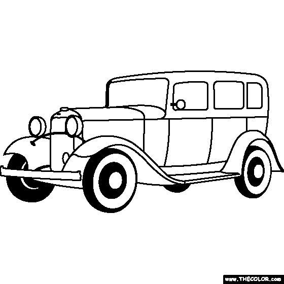 Ford Coupe V8 Hot Rod 1932 Coloring Page