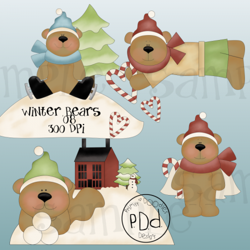 Home    Clipart    Winter Clipart    Winter Bears Clipart Collection