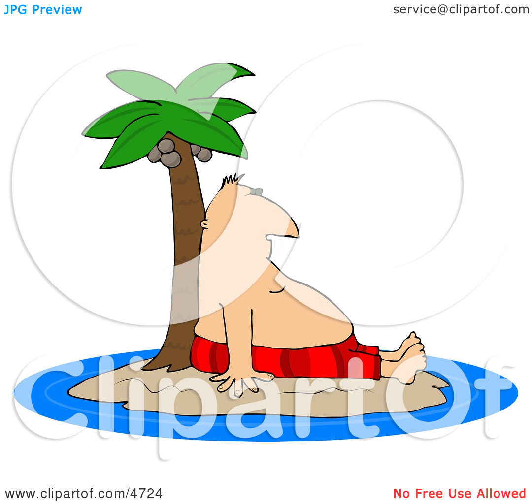 Palm Tree Ashore On A Deserted Island Or Coast Clipart By Djart  4724
