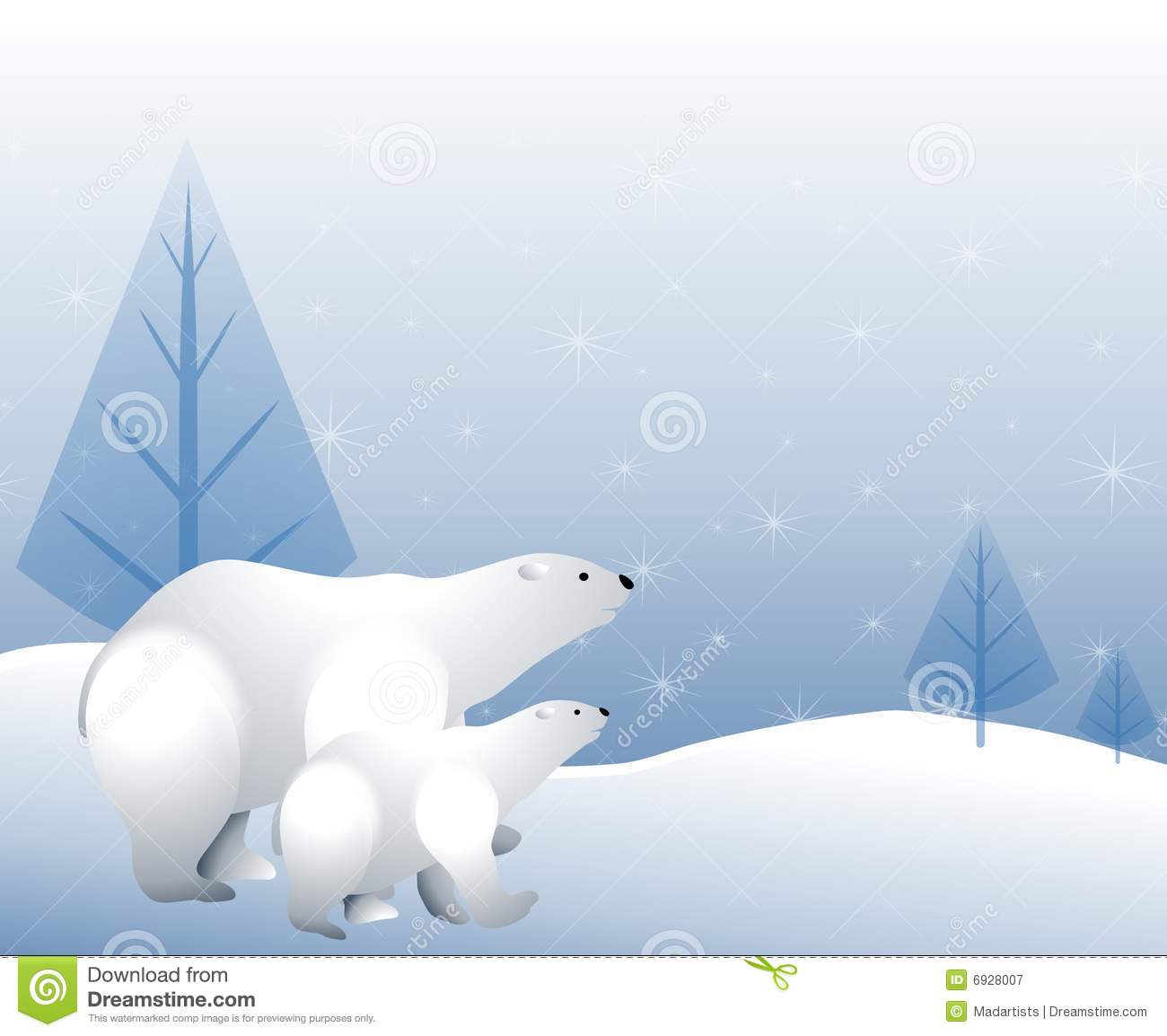 Polar Bears In Winter Snow Royalty Free Stock Photography   Image    