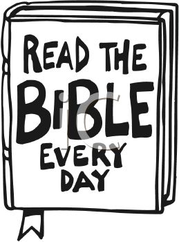 Read The Bible Every Day Text On A Bible   Royalty Free Clip Art