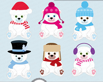 Sale  Winter Polar Bears Clip Art F Ree No Credit Required License    