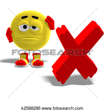 Say Oh No To A X Mark K2588286   Search Clip Art Drawings Fine Art    