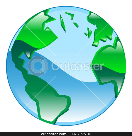 Shiny Glossy Globe Icon Clipart Illustration Stock Vector Clipart