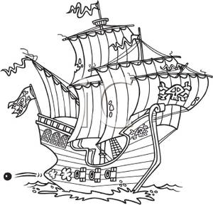 Ship Black And White Clipart