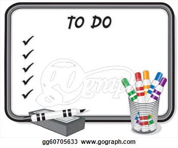 Stock Illustration   To Do List Whiteboard Marker Pens  Clip Art