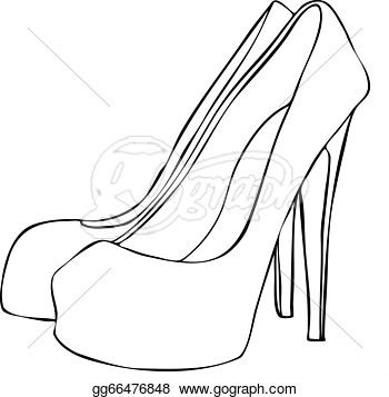     Stylish High Heeled Stiletto Shoes  Eps Clipart Gg66476848   Gograph