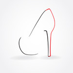 Symbolic High Heel Shoe Simple Outline 23150 Beauty Fashion    