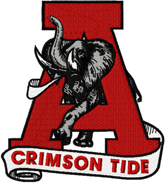 Alabama University Crimson Tide Logo 4 Machine Embroidery Design
