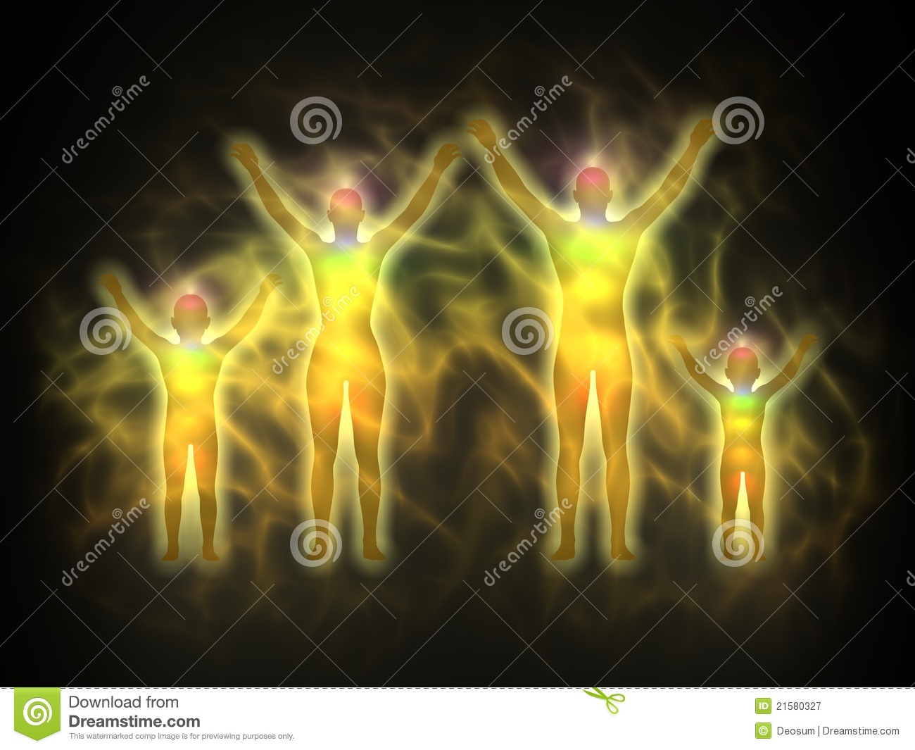 Family   Woman Man And Children   Aura Royalty Free Stock Photography